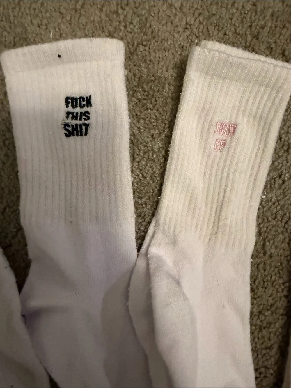 Novelty crew socks, 6 pairs used